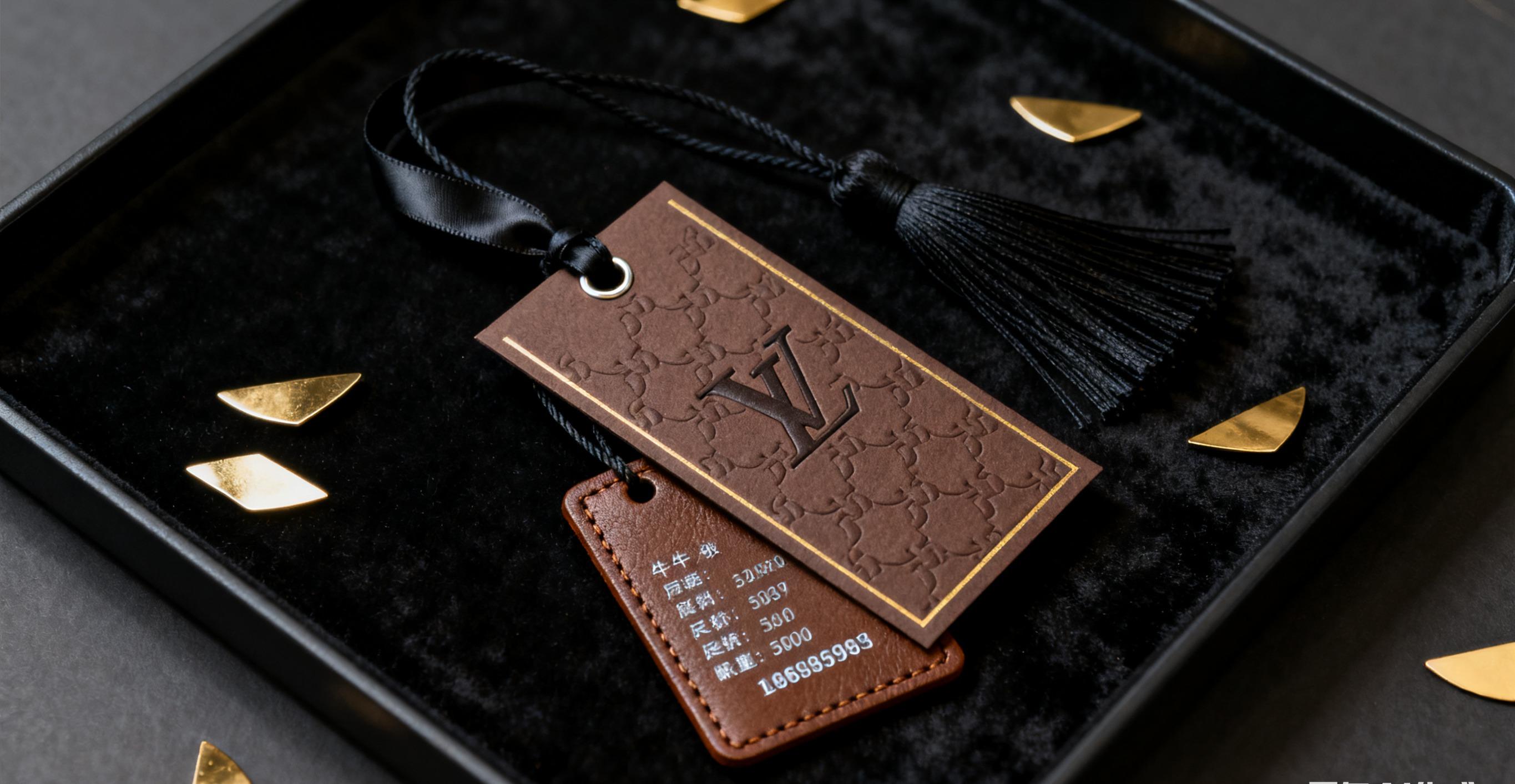 Luxury clothing hang tags with premium finishes